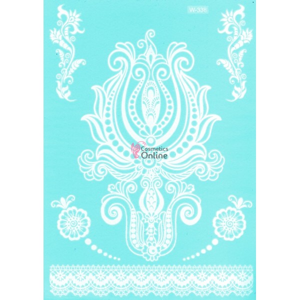 Tatuaje temporare pentru corp HENNA Alb W338